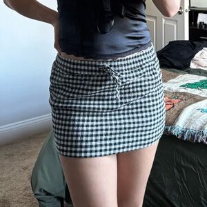 Black and White Checkered Skirt